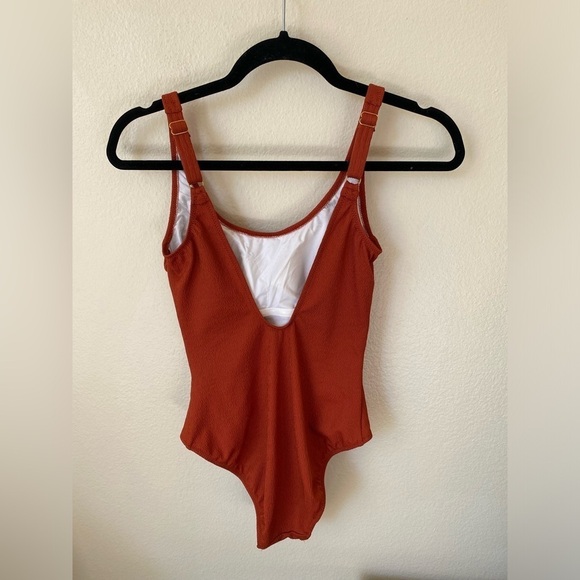 GOTTEX Women’s ELLE ROUND NECK ONE PIECE SWIMSUIT Rust Size 38 - Picture 4 of 7
